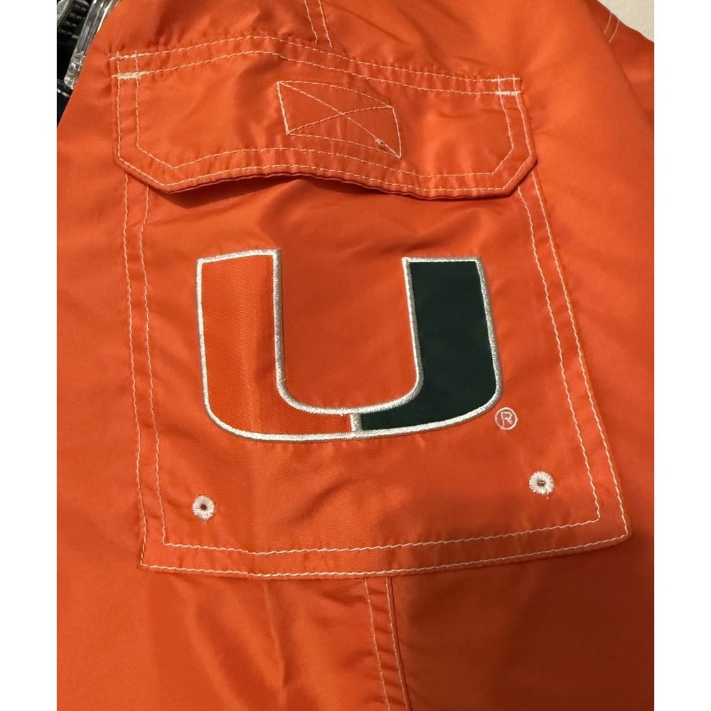 G-III Carl Banks Miami‎ Hurricanes Orange Swim Trunks Board Shorts Mens NCAA XL - Picture 4 of 10
